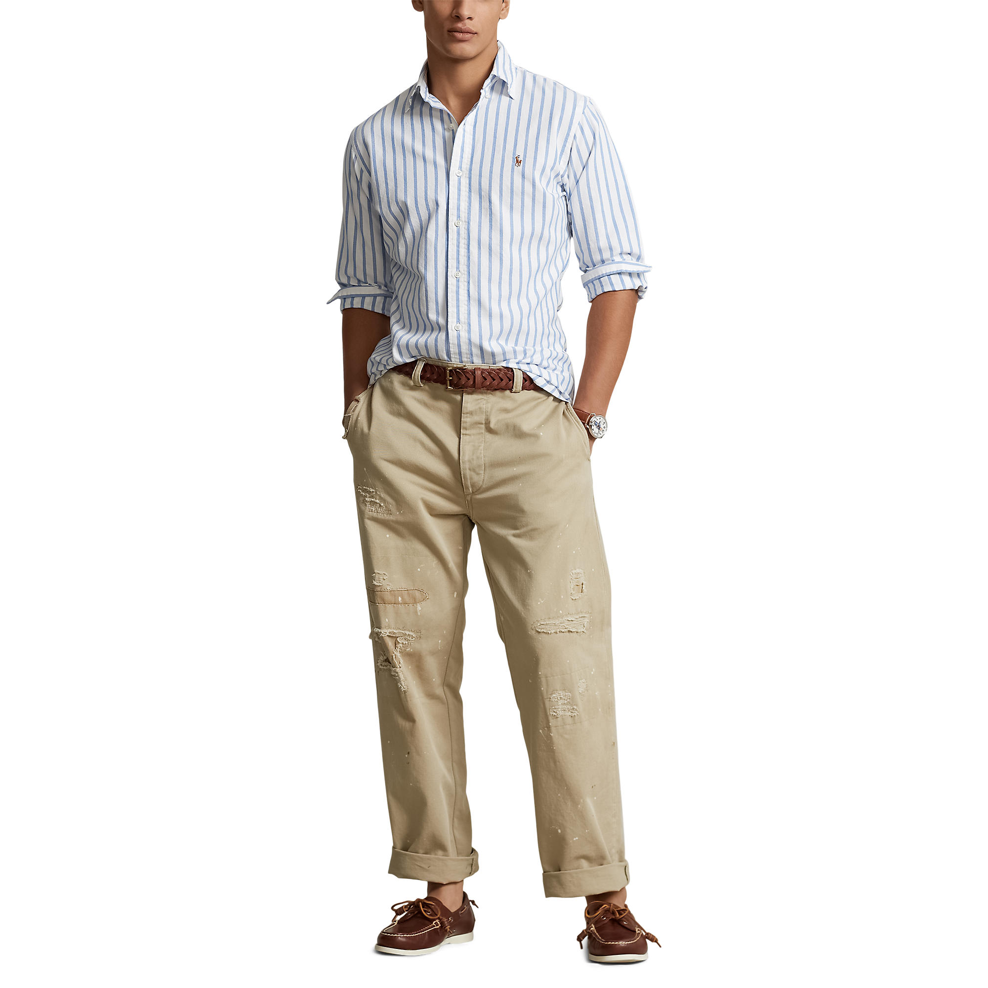 תמונת כל הלוק של חולצה מכופתרת